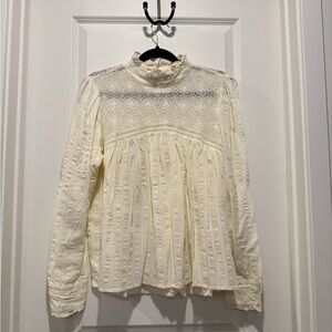 Elegant Cream Lace Blouse - Bohme
